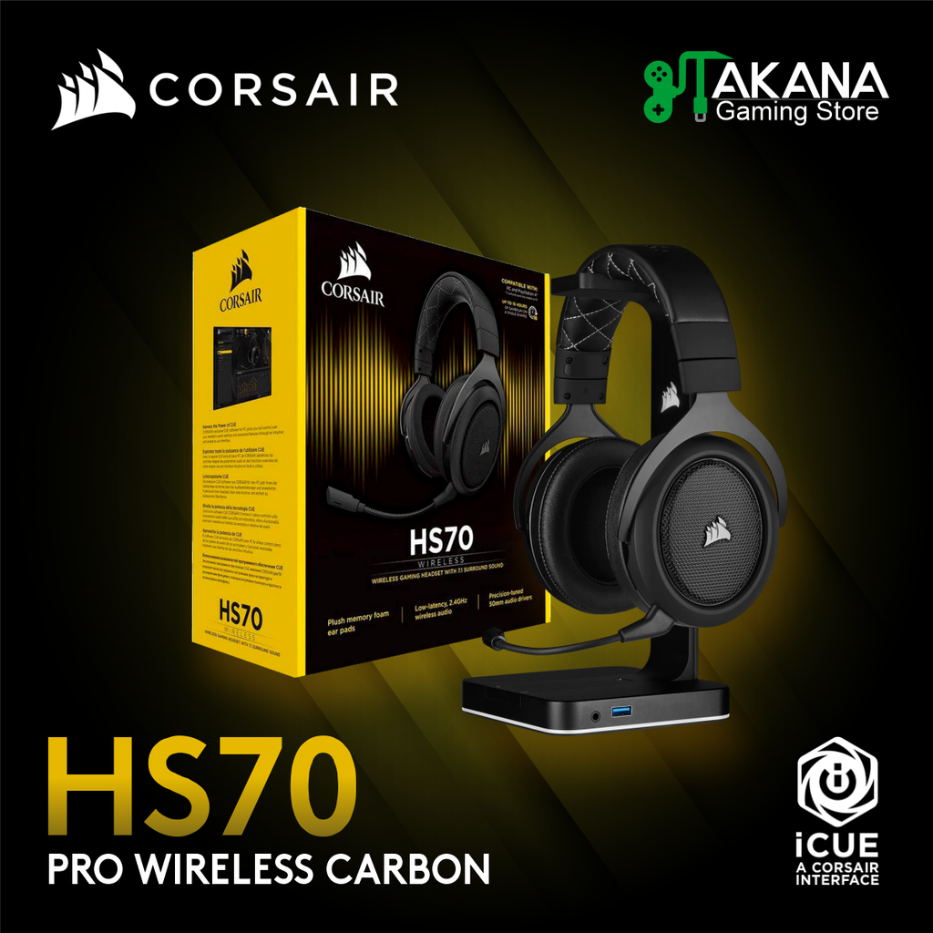 Auricular Corsair HS70 Pro Wireless Carbon