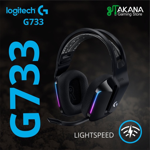 Auricular Logitech G733 Lightspeed Black Wireless